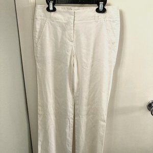 Theory " Marcus" Ivory White Linen Pants Size 0